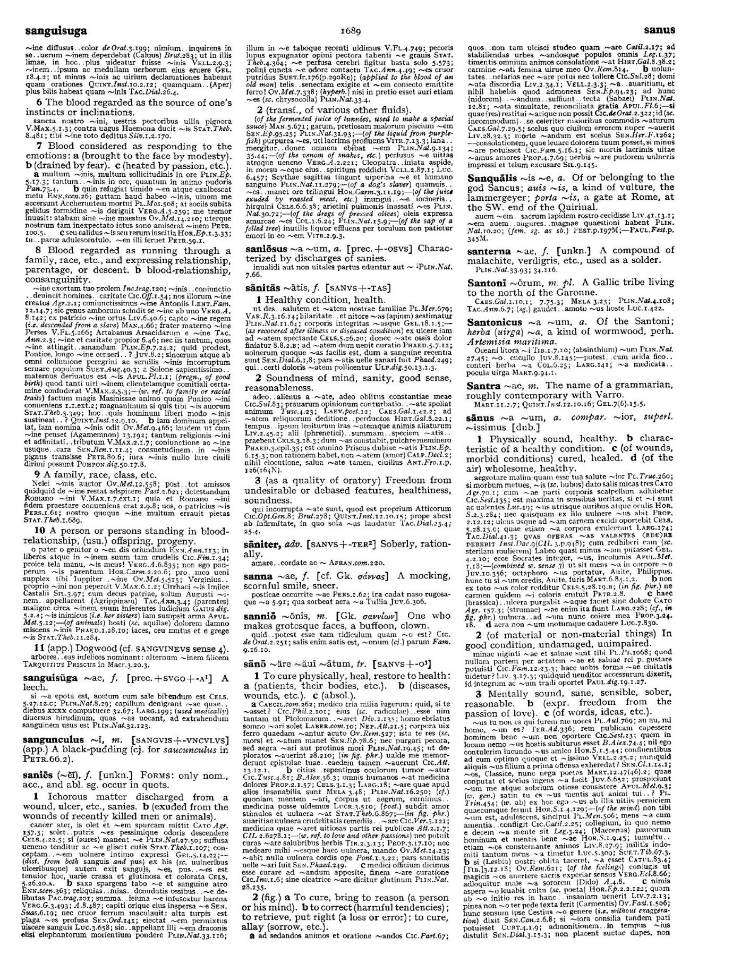 Page from the Oxford Latin Dictionary