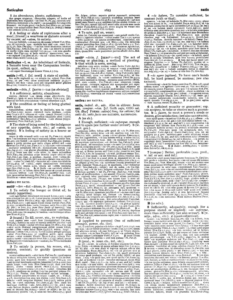 Page from the Oxford Latin Dictionary