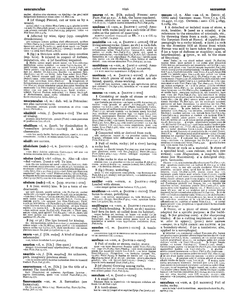 Page from the Oxford Latin Dictionary