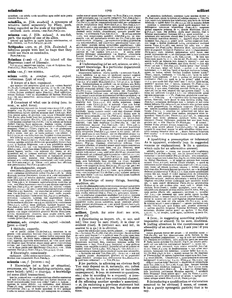 Page from the Oxford Latin Dictionary