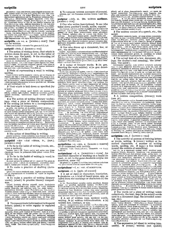 Page from the Oxford Latin Dictionary