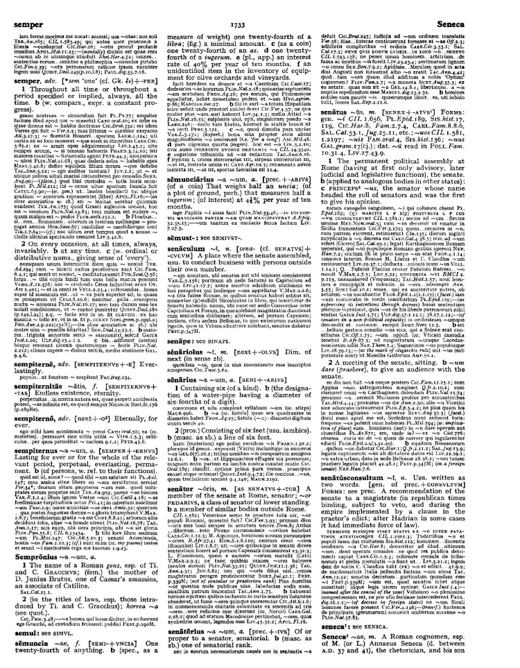 Page from the Oxford Latin Dictionary