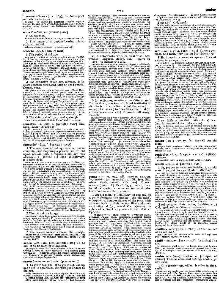 Page from the Oxford Latin Dictionary