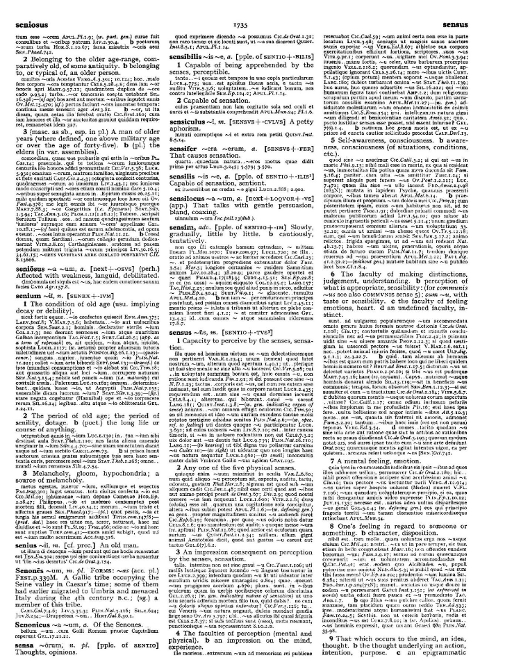 Page from the Oxford Latin Dictionary