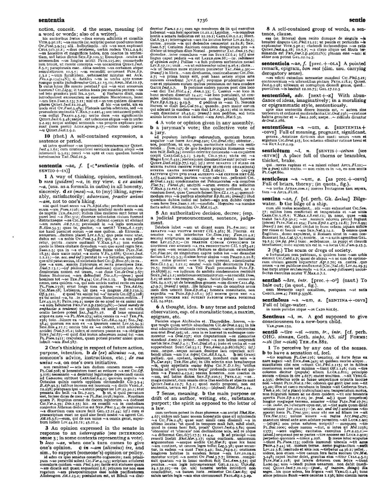 Page from the Oxford Latin Dictionary