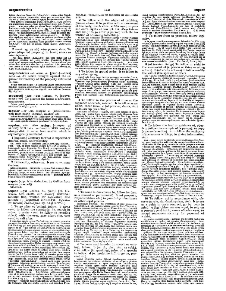 Page from the Oxford Latin Dictionary