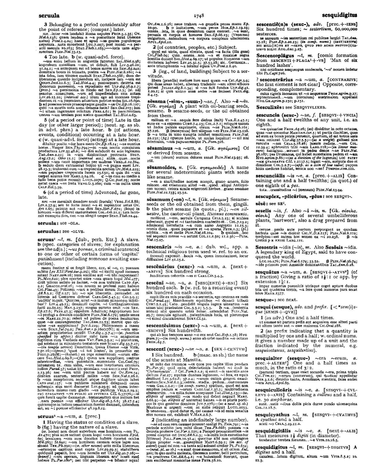 Page from the Oxford Latin Dictionary