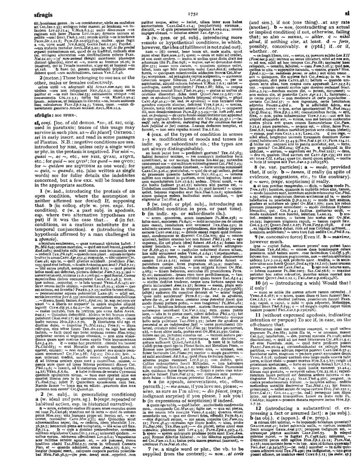 Page from the Oxford Latin Dictionary