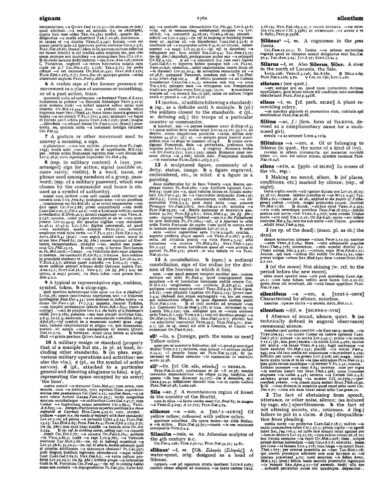 Page from the Oxford Latin Dictionary