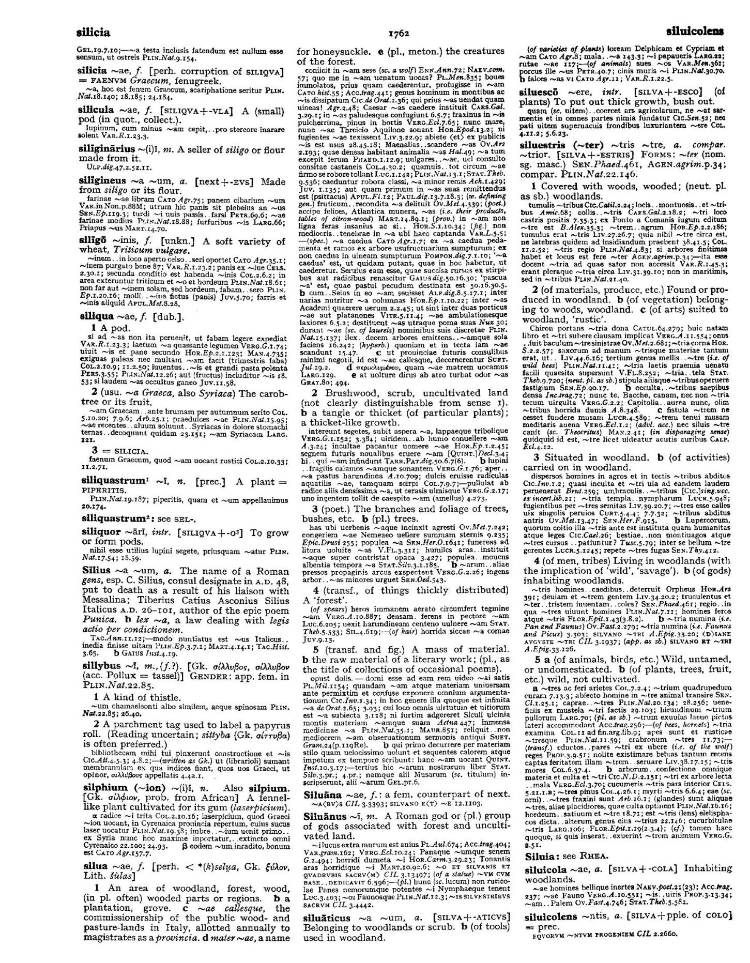 Page from the Oxford Latin Dictionary