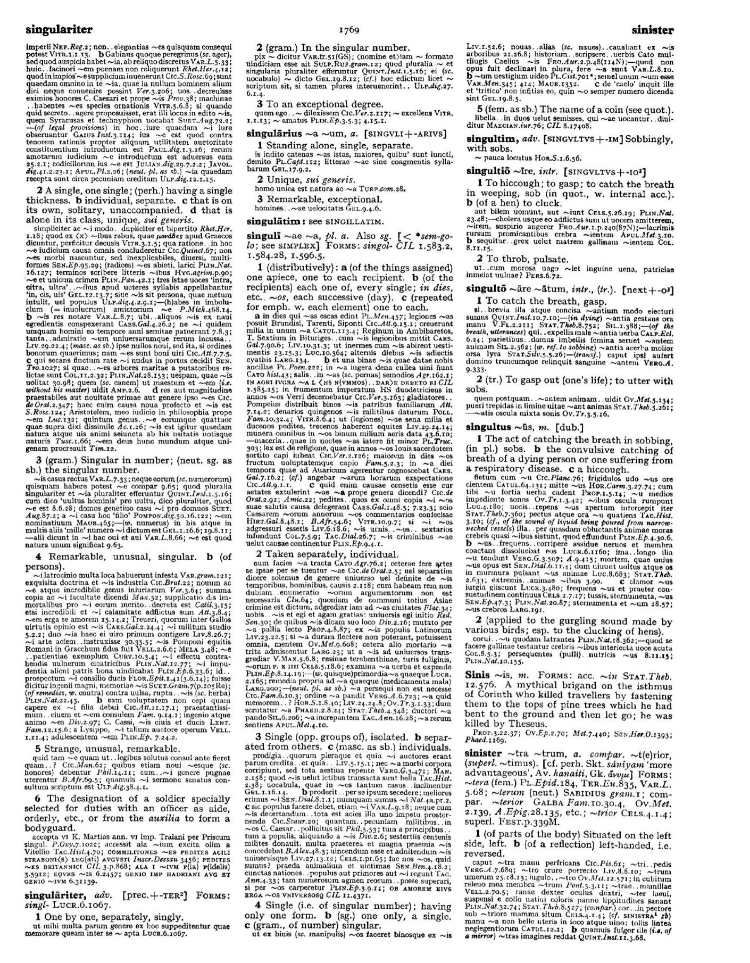 Page from the Oxford Latin Dictionary