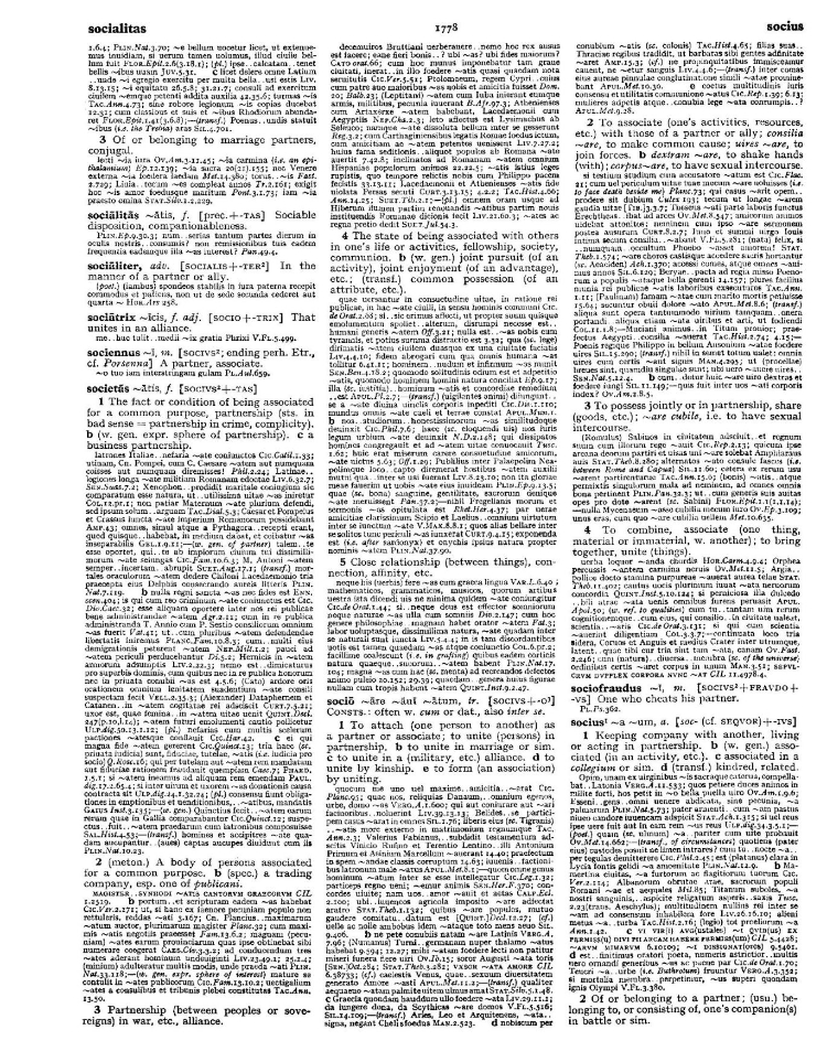 Page from the Oxford Latin Dictionary