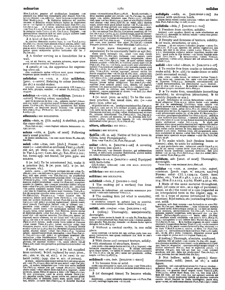Page from the Oxford Latin Dictionary