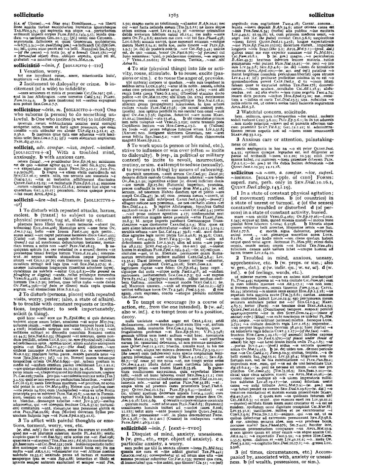 Page from the Oxford Latin Dictionary