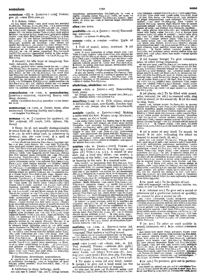 Page from the Oxford Latin Dictionary