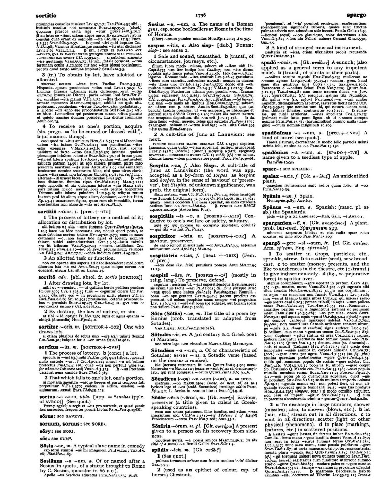 Page from the Oxford Latin Dictionary