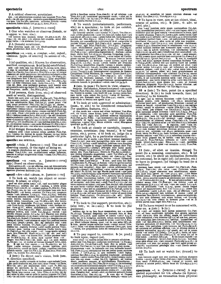 Page from the Oxford Latin Dictionary