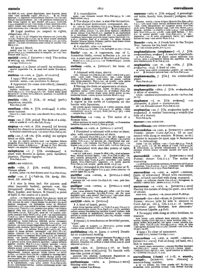 Page from the Oxford Latin Dictionary