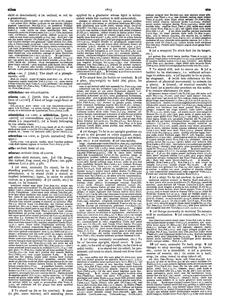 Page from the Oxford Latin Dictionary