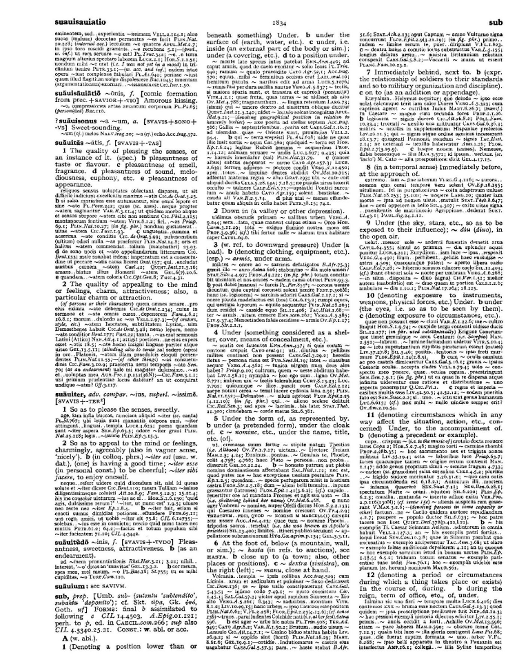 Page from the Oxford Latin Dictionary