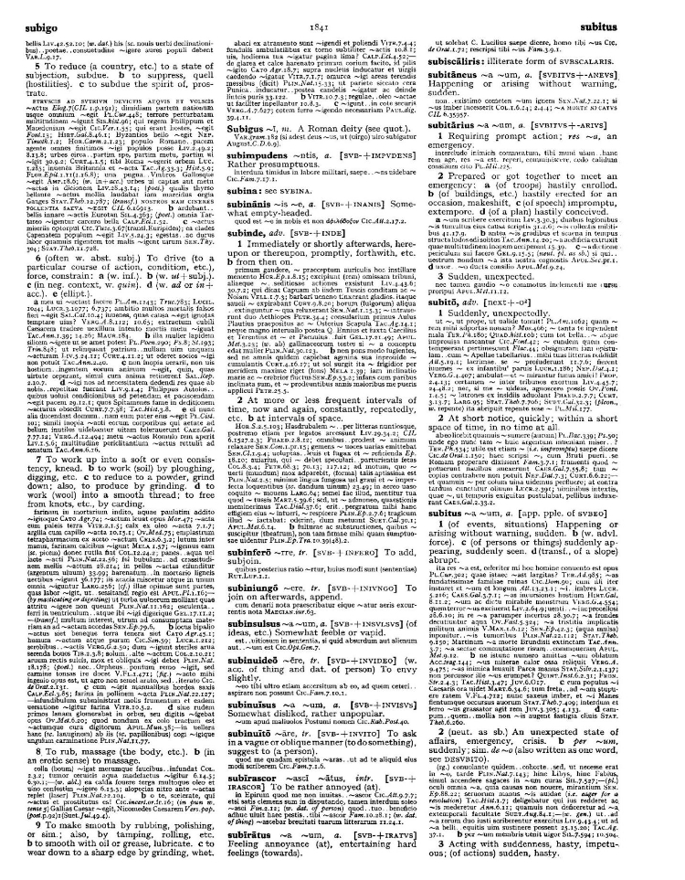 Page from the Oxford Latin Dictionary