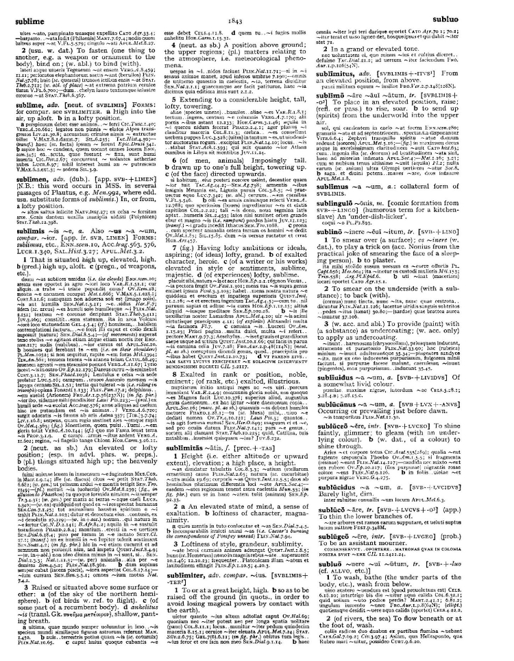 Page from the Oxford Latin Dictionary