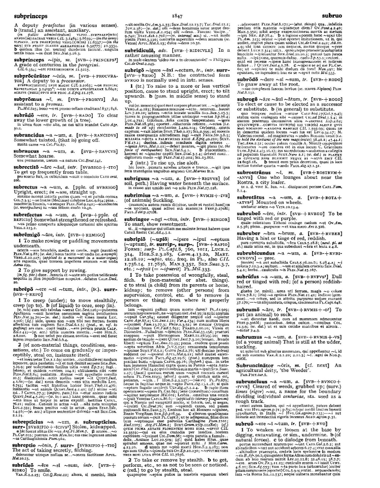 Page from the Oxford Latin Dictionary