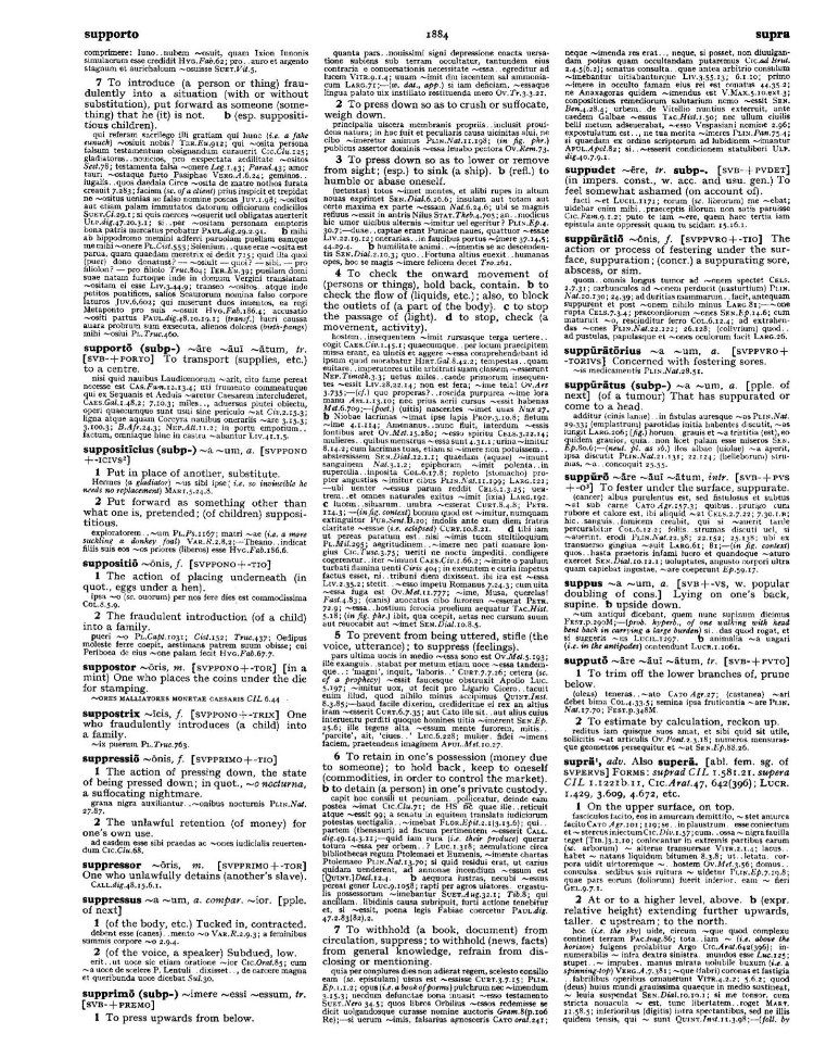 Page from the Oxford Latin Dictionary