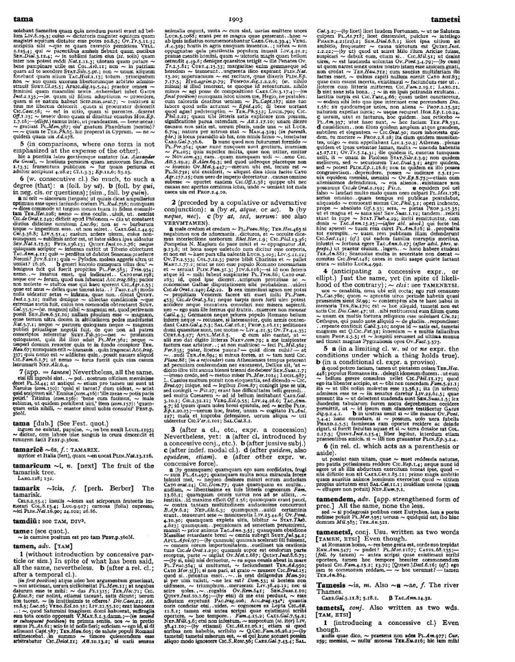 Page from the Oxford Latin Dictionary