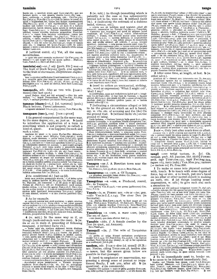 Page from the Oxford Latin Dictionary