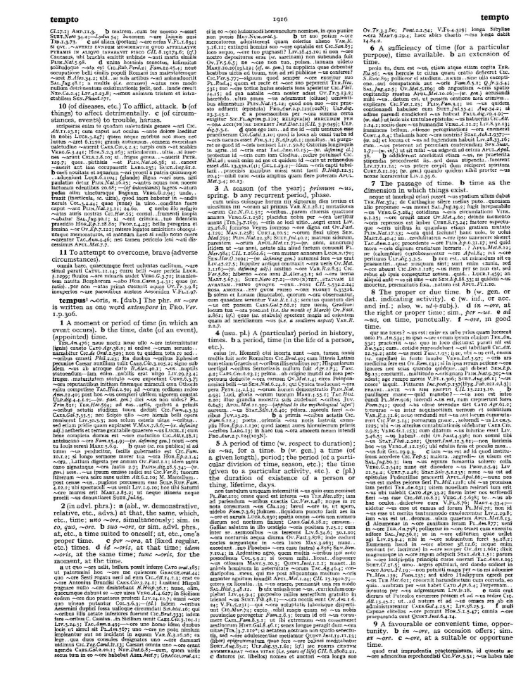 Page from the Oxford Latin Dictionary