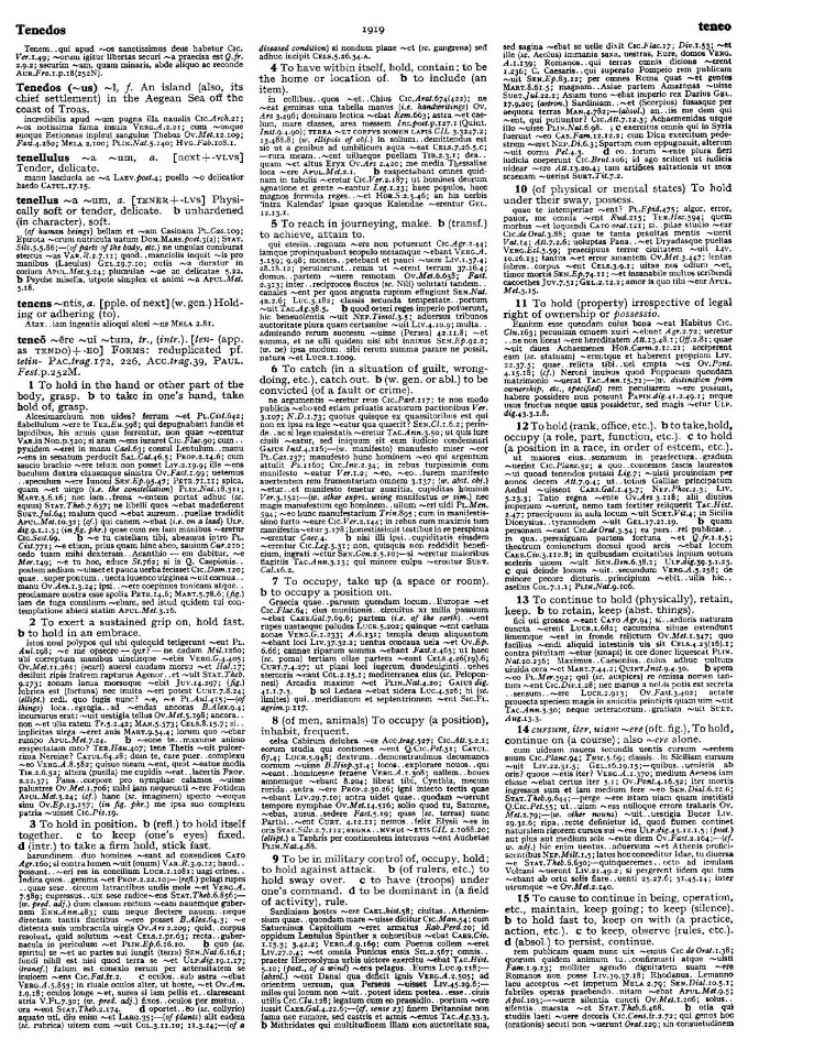 Page from the Oxford Latin Dictionary