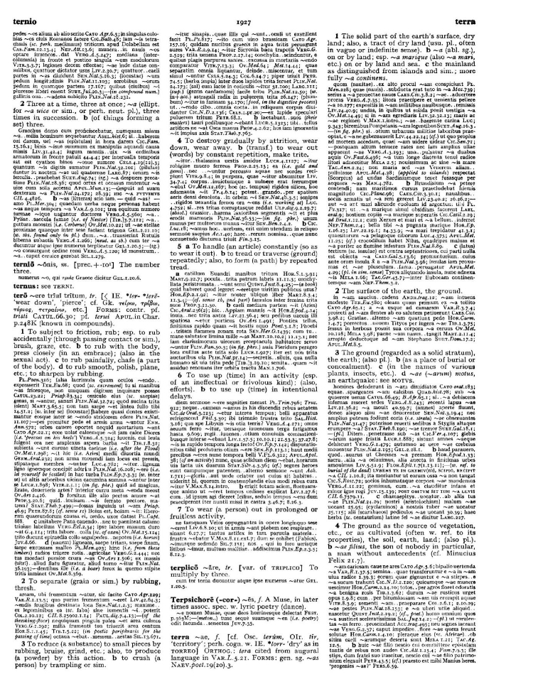 Page from the Oxford Latin Dictionary