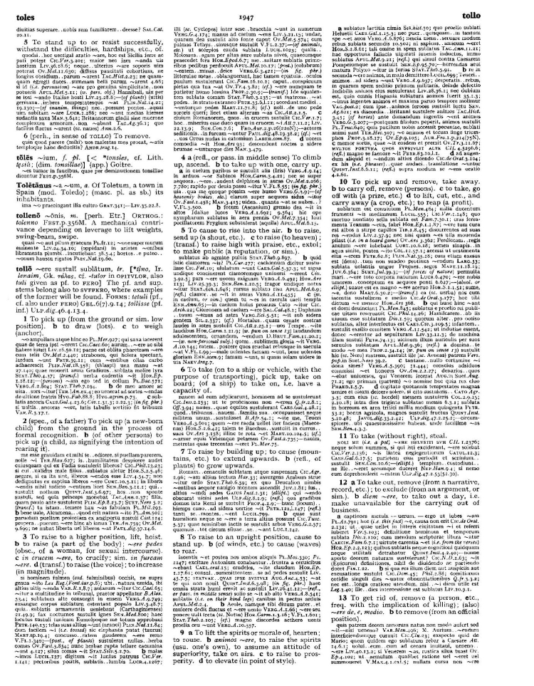 Page from the Oxford Latin Dictionary