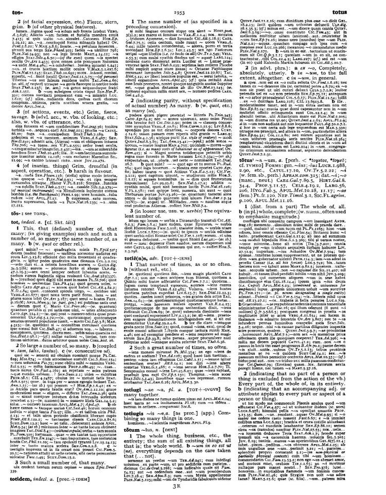 Page from the Oxford Latin Dictionary