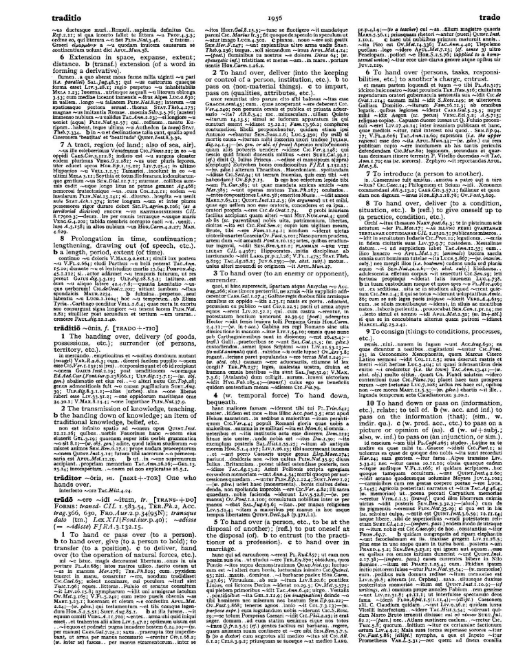 Page from the Oxford Latin Dictionary