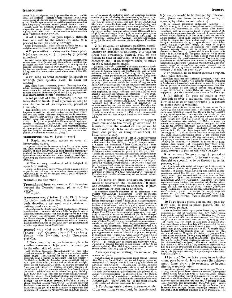 Page from the Oxford Latin Dictionary