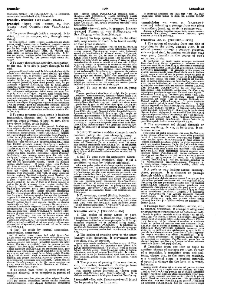 Page from the Oxford Latin Dictionary