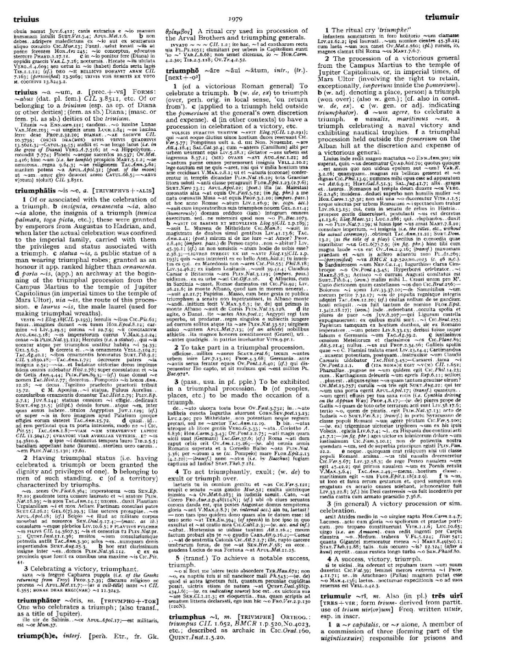 Page from the Oxford Latin Dictionary