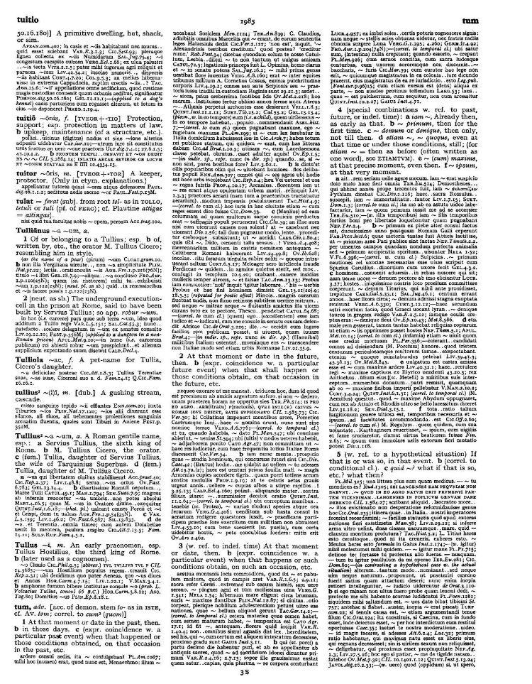 Page from the Oxford Latin Dictionary