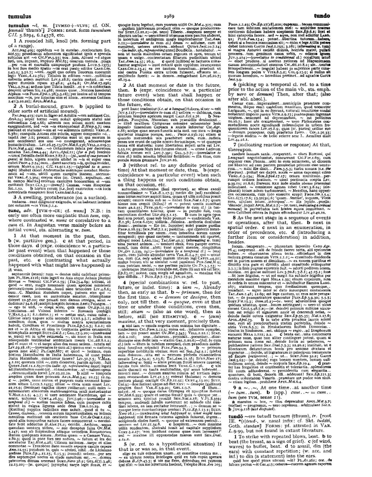 Page from the Oxford Latin Dictionary