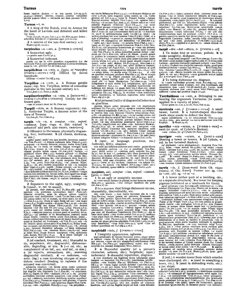 Page from the Oxford Latin Dictionary