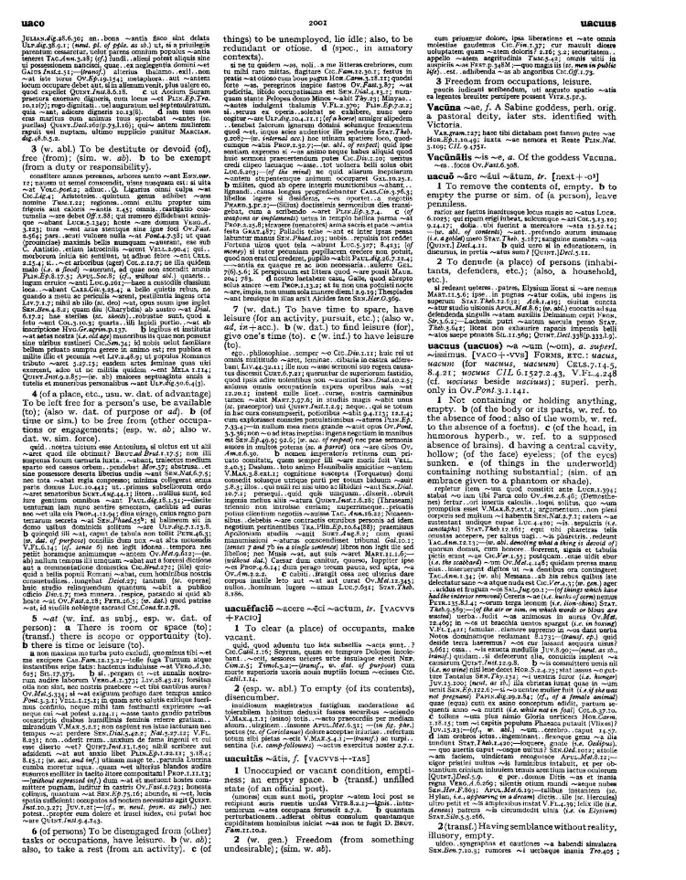 Page from the Oxford Latin Dictionary