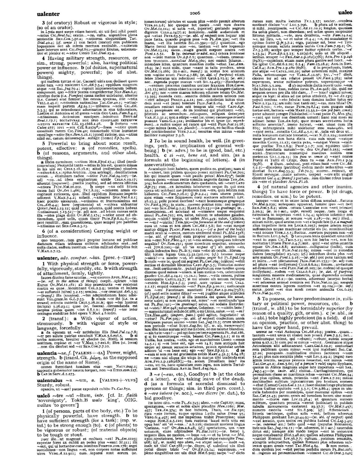 Page from the Oxford Latin Dictionary