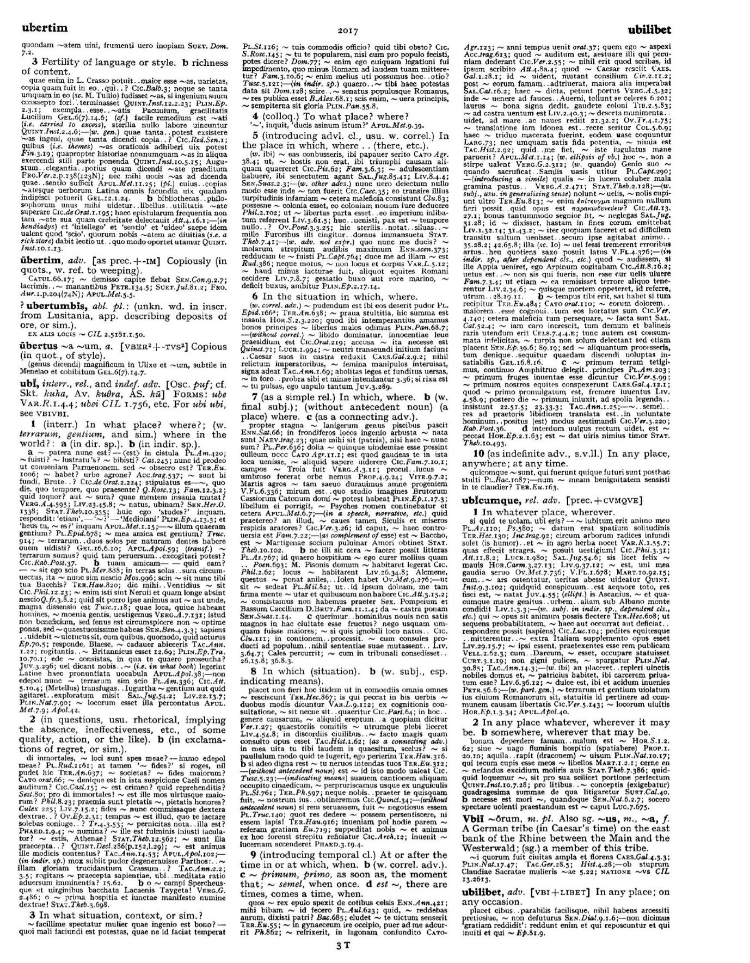 Page from the Oxford Latin Dictionary