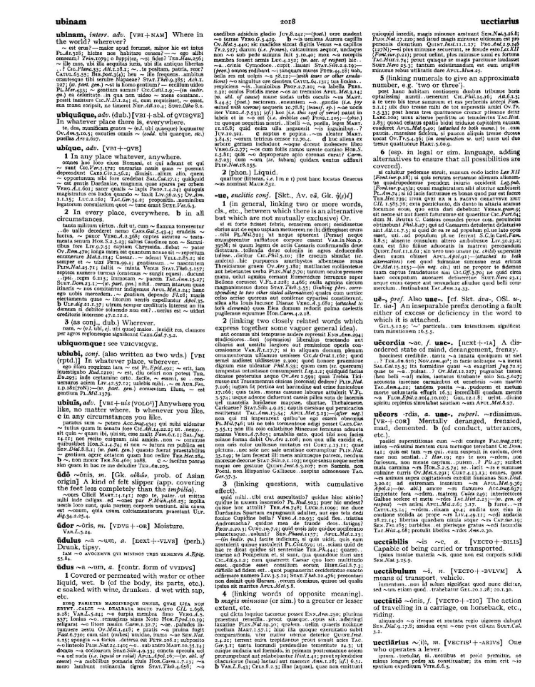 Page from the Oxford Latin Dictionary