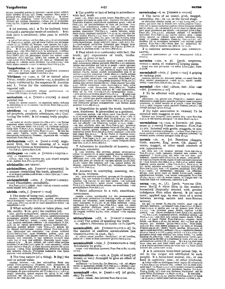 Page from the Oxford Latin Dictionary