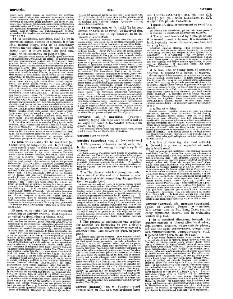 Page from the Oxford Latin Dictionary