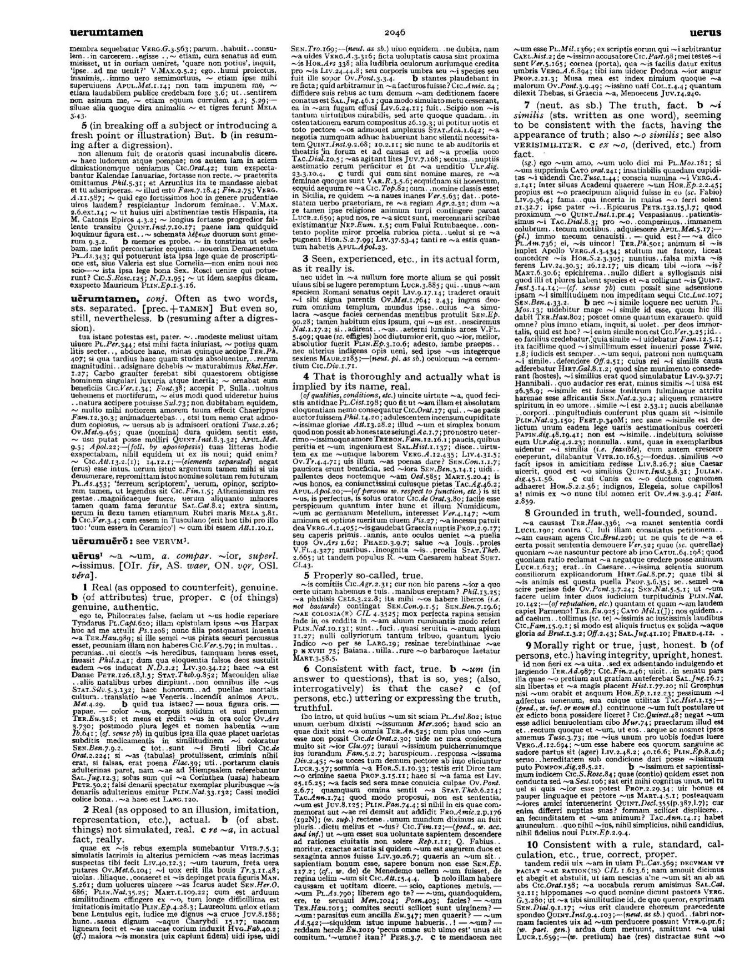 Page from the Oxford Latin Dictionary