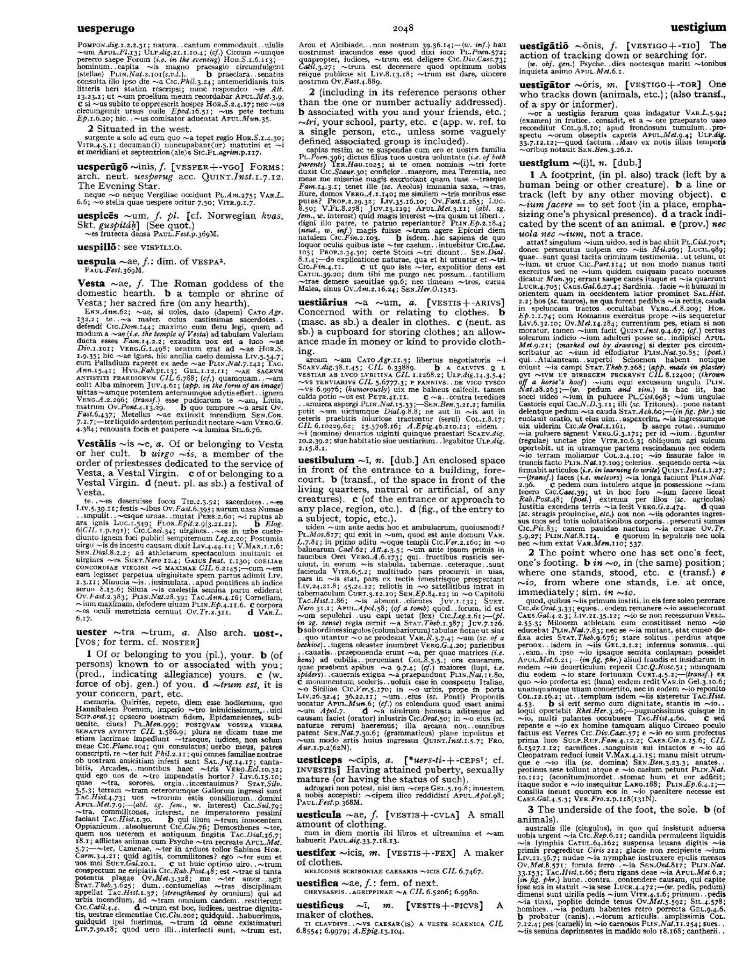 Page from the Oxford Latin Dictionary